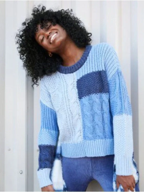 Aerie Patchwork Knit Sweater - Picture 7 of 7